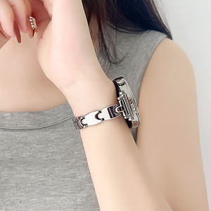 适用小米手表watchs3表带女士夏季新款xiaomi watchs2表带女款s4 41mm高级感运动版watch color2金属手表带