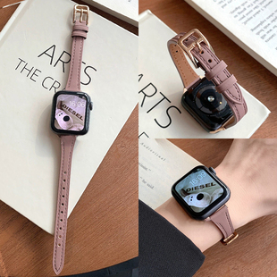 适用华为watch fit4手表带高级感女士4pro真皮质watchfit3智能运动手表链精致系列新款2腕表带1女款专用手带