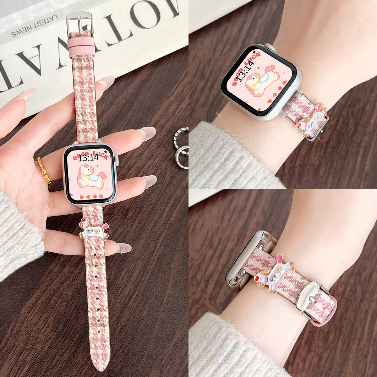 适用华为watch fit4手表带新款毛呢watchfit3智能运动手表链4pro手带女款高级感系列2手环腕带1专用女士红色,智能设备,智能手表手环表带/腕带,淘宝优惠券,粉丝福利购,淘宝优惠卷