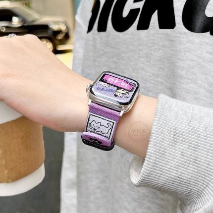 牛仔刺绣适用红米watch4手表带链新款真皮智能运动手表3手腕带redmiwatch4女款替换8pro小米手环7pro高级感
