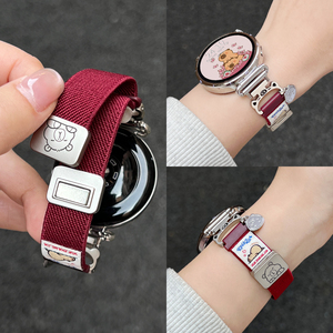 适用小米watchs4手表带编织磁吸xiaomi watch s4sport新款智能运动手表s3/2腕带高级感女士41mm专用表链女款