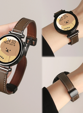 适用小米watchs4手表带新款真皮xiaomi watchs4sport智能运动手表链watch5腕带创意女款41mm高级感女士watch5