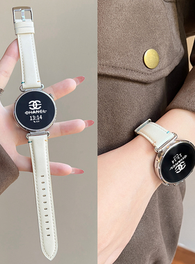 适用小米watchs4手表带真皮质新款xiaomi watchs4创意女款智能运动watch5腕带41mm女士专用手表链高级感秋冬