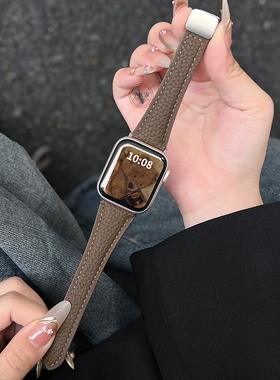 适用华为watchfit3手表带新款荔枝纹2磁吸女款智能手带表链真皮腕表watch fit4运动手环腕带4pro女士系列专用