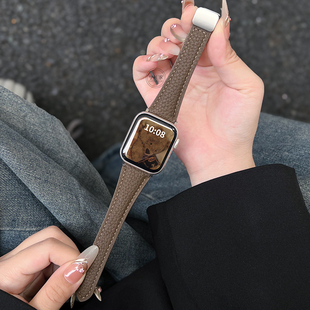 适用华为watchfit3手表带新款荔枝纹2磁吸女款智能手带表链真皮腕表watch fit4运动手环腕带4pro女士系列专用