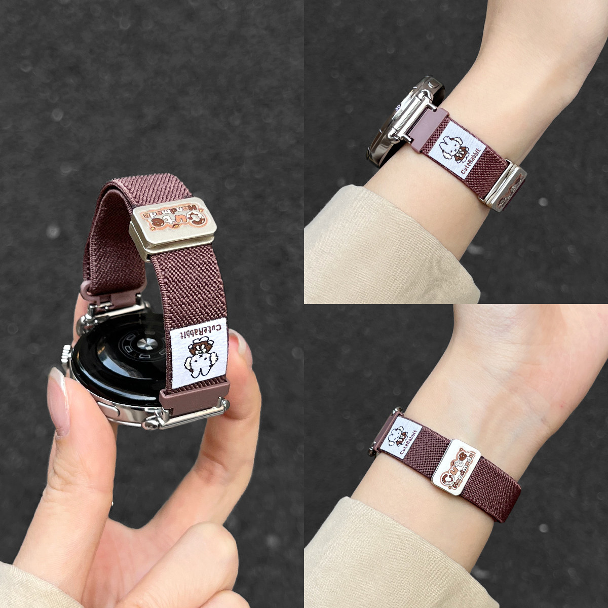 学长家创意米菲兔弹力表带秋冬女