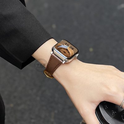 学长家新款真皮马蹄扣高级感表带