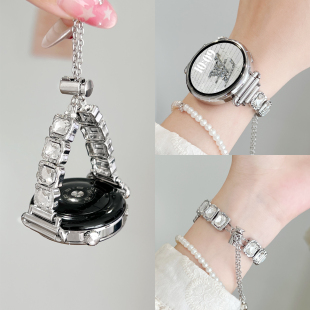 专用 金属watchgt5轻奢系列适配智能运动4pro女表watch3腕表高端2高级感表链女款 适用华为watch gt6手表带新款