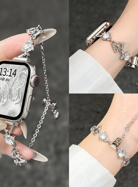 适用小米手环9pro手表带链金属手链8por手腕带女生watch5红米手表链redmiwatch4智能运动6高级感夏季新品九代