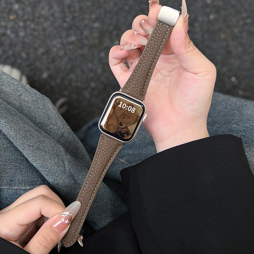 学长家新款荔枝纹小蛮腰磁吸表带