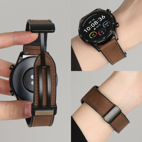 学长家疯马皮磁吸扣表带高级感