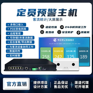 客流统计摄像头定员预警主机大屏数据展示人流量统计超员报警系统