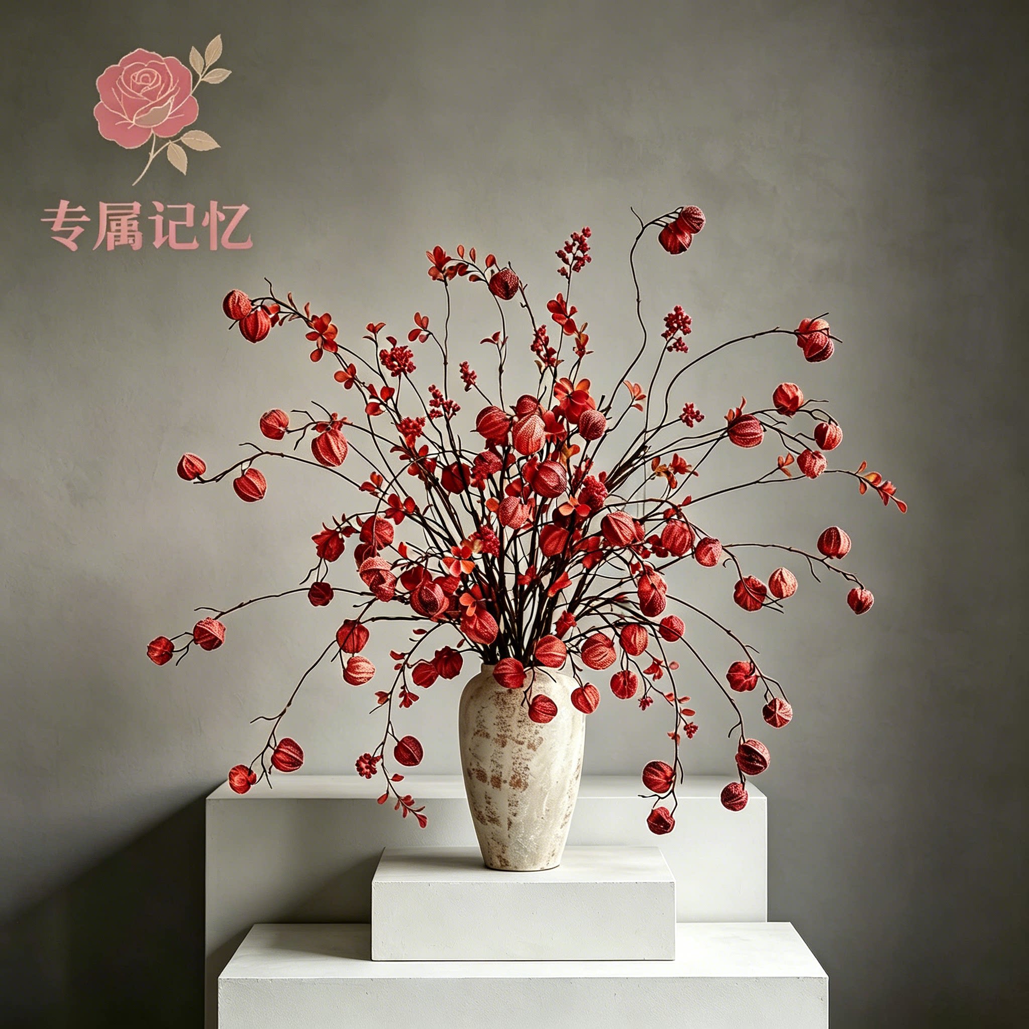 专属记忆大灯笼果仿真花假花干花