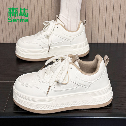 森马新款秋季厚底增高休闲板鞋女