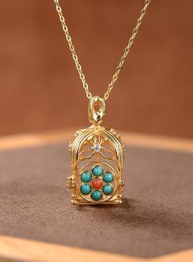 景泰蓝莲花镂空盒子可打开