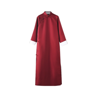 相声服大褂演出服装男女民国中式长衫中国风唐装长袍三句半表演服