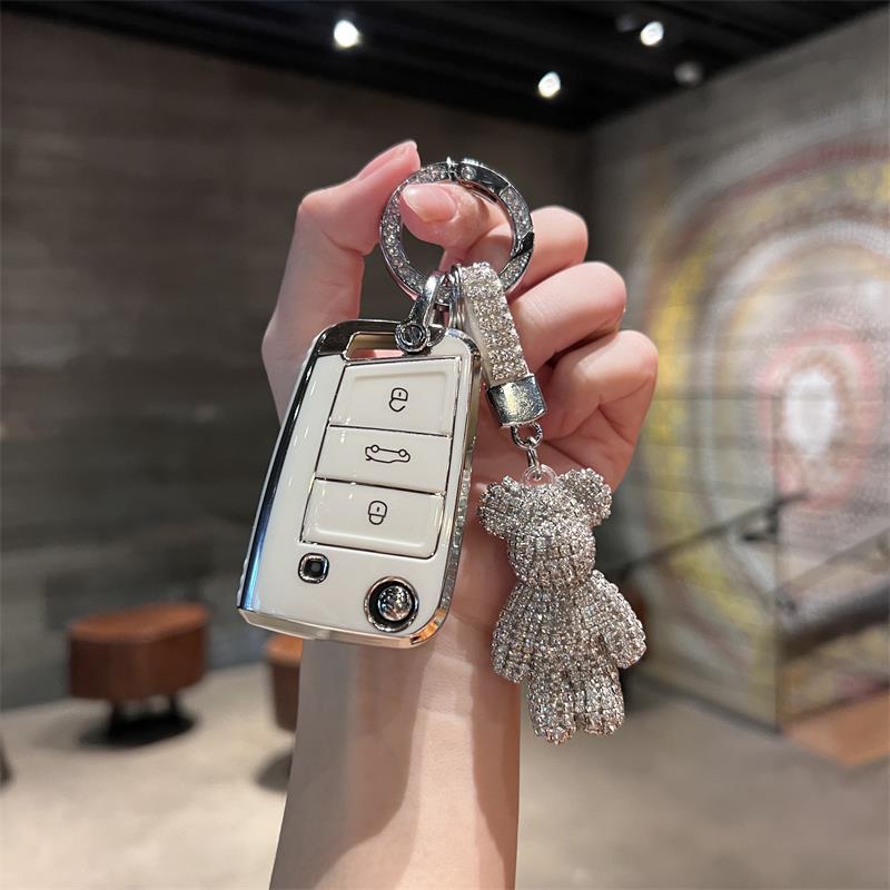 适用2024款大众朗逸钥匙套女士500万星空满逸版扣壳2023年新锐XR