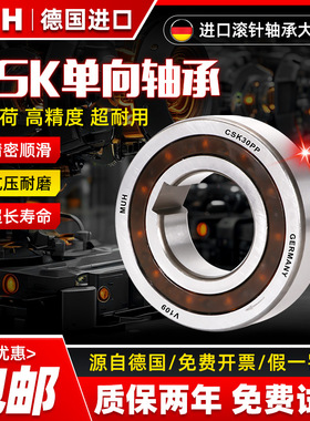 德国进口MUH单向轴承CSK8 10 12 15 17 20 25 30 35 40P PP带键槽