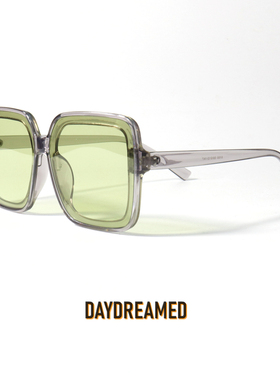 墨镜方形绿色复古风大框太阳眼镜