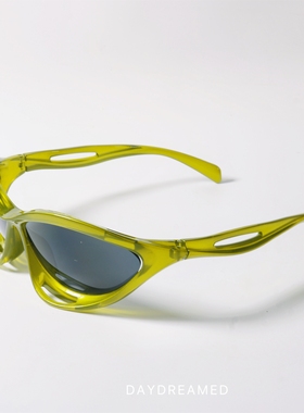 环绕设计猫眼曲线镂空太阳眼镜