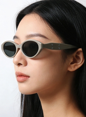 韩版简约百搭修饰脸型太阳眼镜UV400防紫外线辐射灰框近视墨镜框