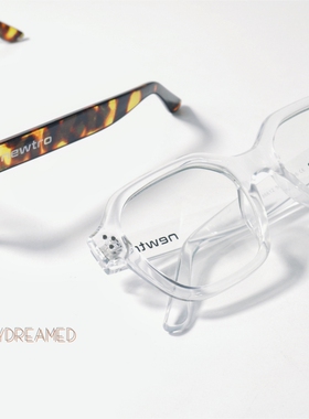 复古韩版透明框眼镜架防蓝光可配近视香芋紫色墨镜粗框潮太阳眼镜