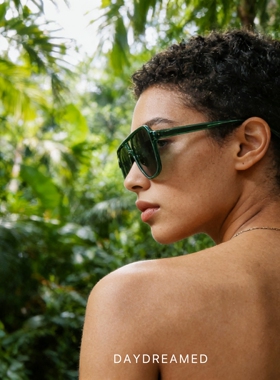 飞行员式大框祖母绿色墨镜UV400防紫外线辐射可配近视太阳眼镜