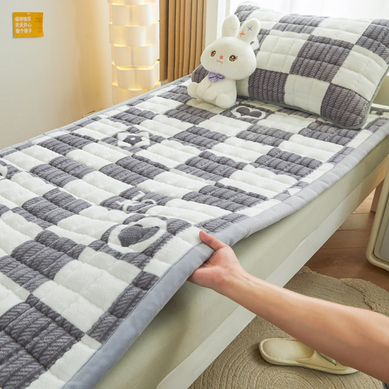 A类加厚牛奶绒大学生宿舍床垫软垫家用垫被子单人专用90x190褥子
