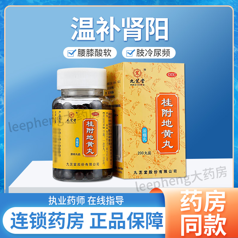 【九芝堂】桂附地黄丸0.375g*200丸/盒