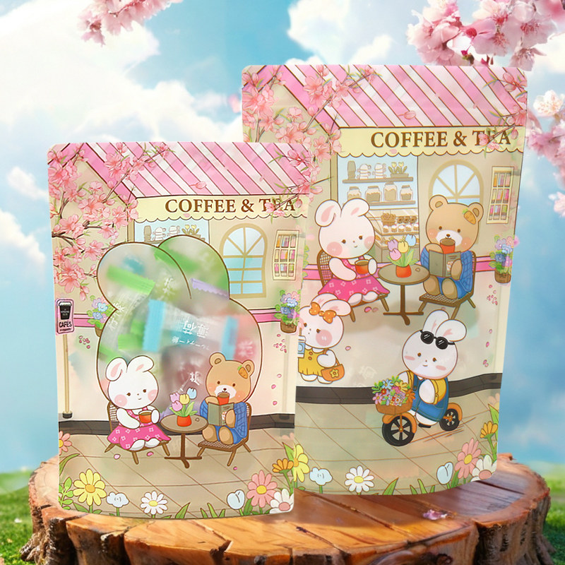 儿童节日零食圣诞自封袋可爱透明饼干糖果密封包装袋礼品礼物袋子