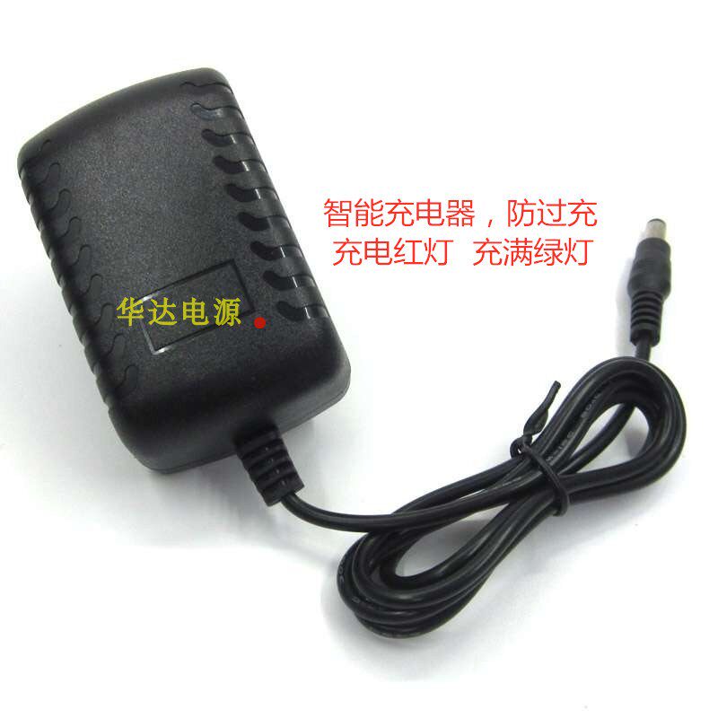 4四2轮儿童电动摩托车蓄电池6V12V700MA1A2A挖掘机电源适配充电器