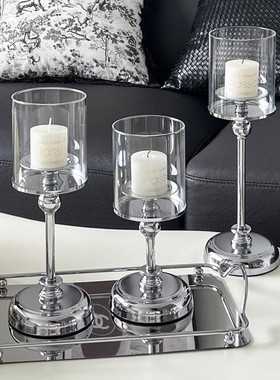 网红复古风蜡烛台浪漫烛光晚餐道具简约家居装饰品样板间软装