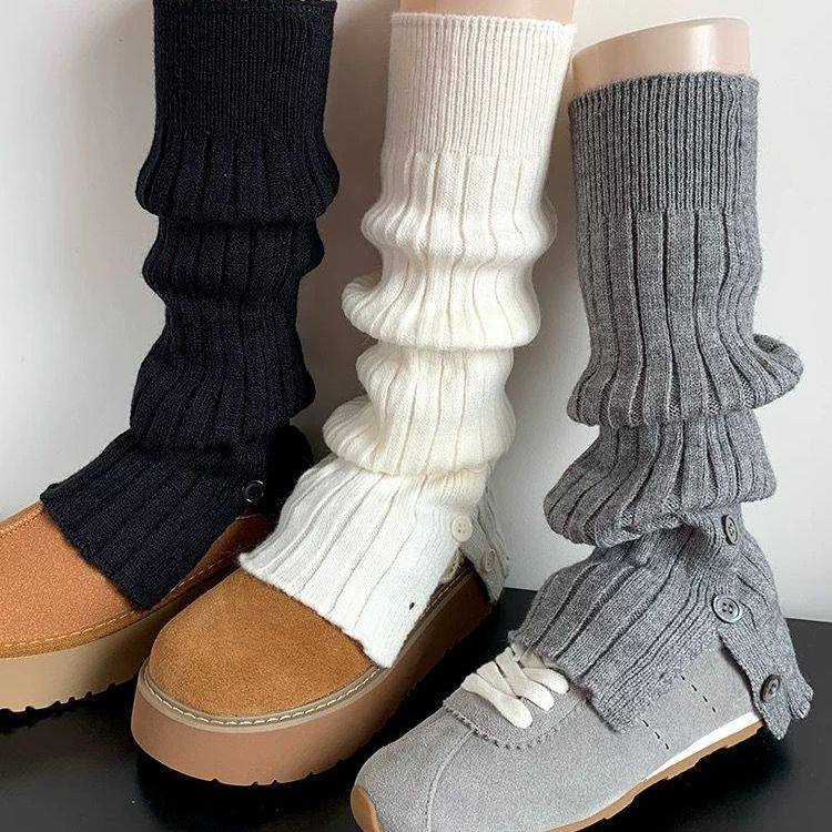 秋冬黑色中筒针织竖条开叉保暖袜套女小腿袜日系条纹春季新款百搭,女士内衣/男士内衣/家居服,长筒袜,淘宝优惠券,粉丝福利购,淘宝优惠卷