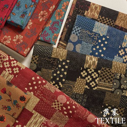 棉麻数码印花布料 碎花布料田园风布料碎花裙子连衣裙布