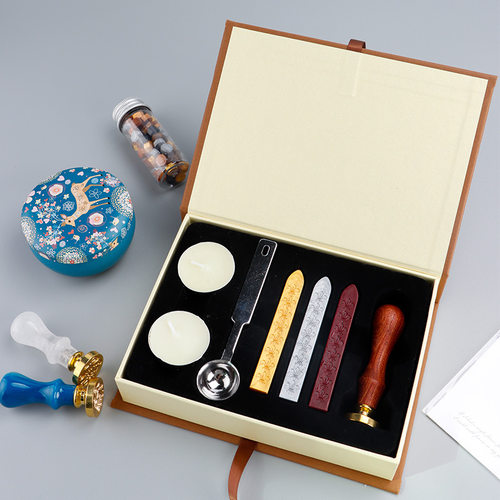 欧式复古火漆印章套装封口请柬火漆蜡印章封蜡礼盒字母祝福语