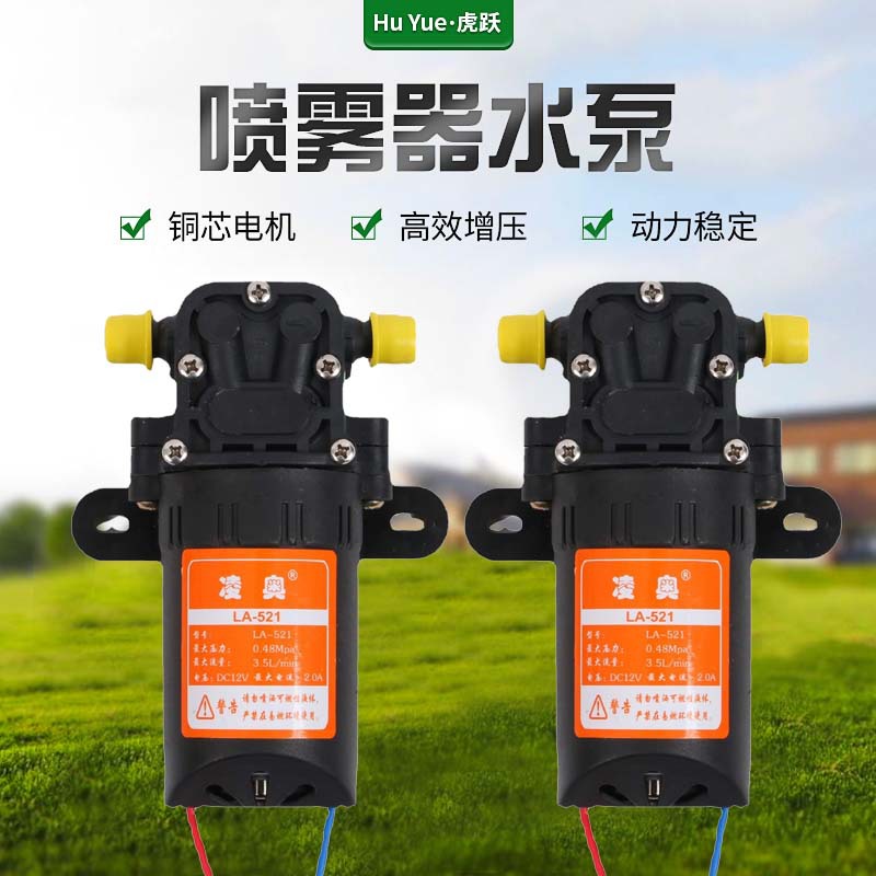 电动喷雾器水泵12V高压洗车泵电动喷雾器电机水泵智能大功率水泵