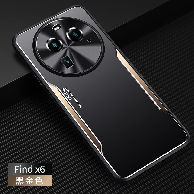 适用oppofindx6pro手机壳findx6新款金属防摔保护套Find X6全包后外壳por男士超薄x6pro磨砂PGEM10潮fand商务