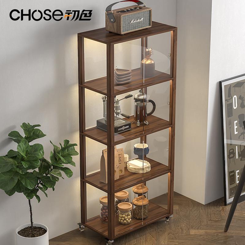 实木墙上置物架挂墙展示架子