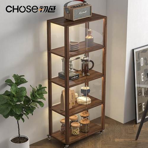 实木墙上置物架挂墙展示架子