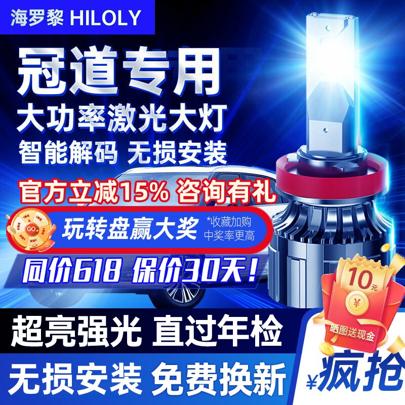 【超亮聚光】本田冠道led大灯