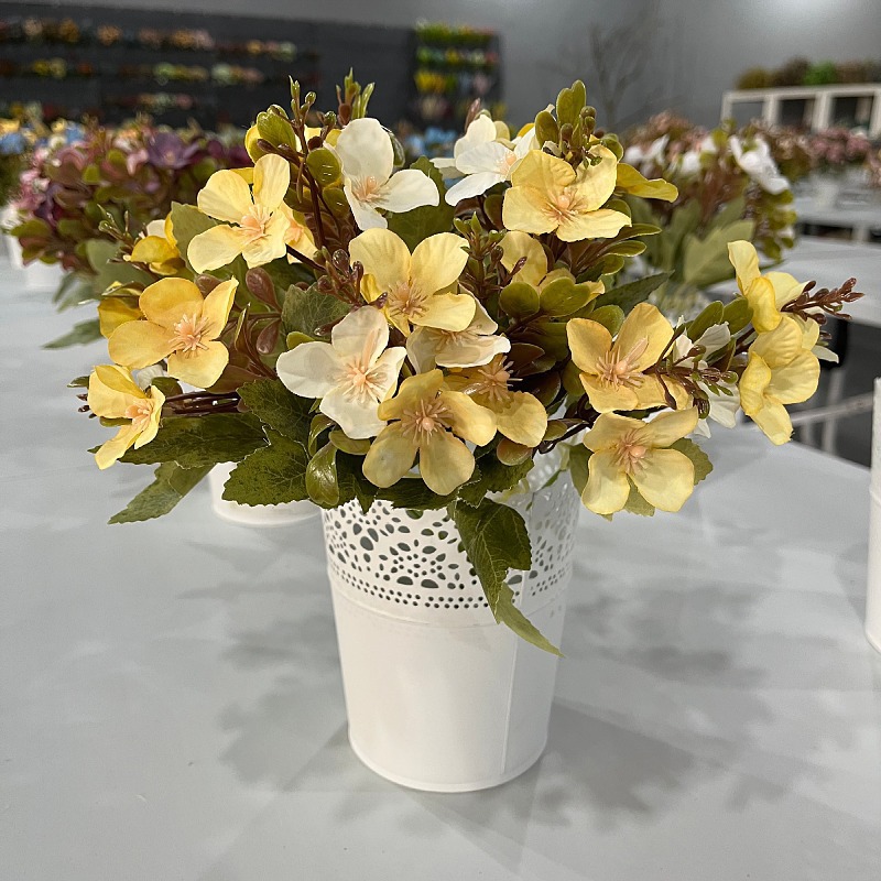 仿真花秋海棠居家小海棠花绢花酒店装饰假花餐桌假花零售