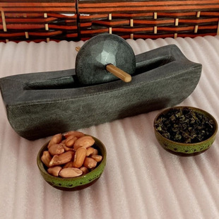 手工磨粉器石碾子研磨器手动碾药臼碾压手工磨可批
