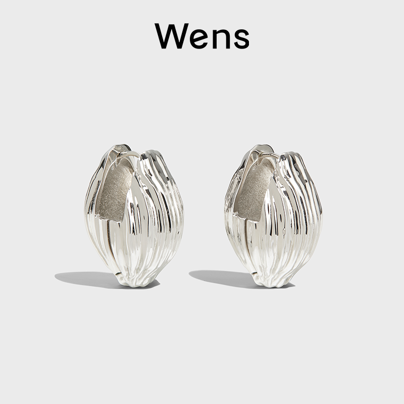 Wens耳环种子肌理感简约高级