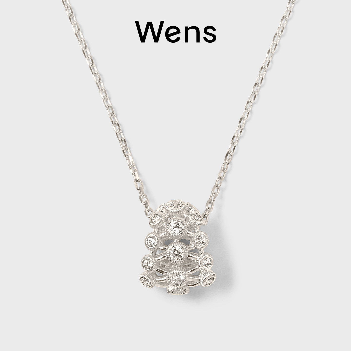 Wens星辰满天星锆石吊坠短项链女高级感小众设计百搭气质轻奢颈链