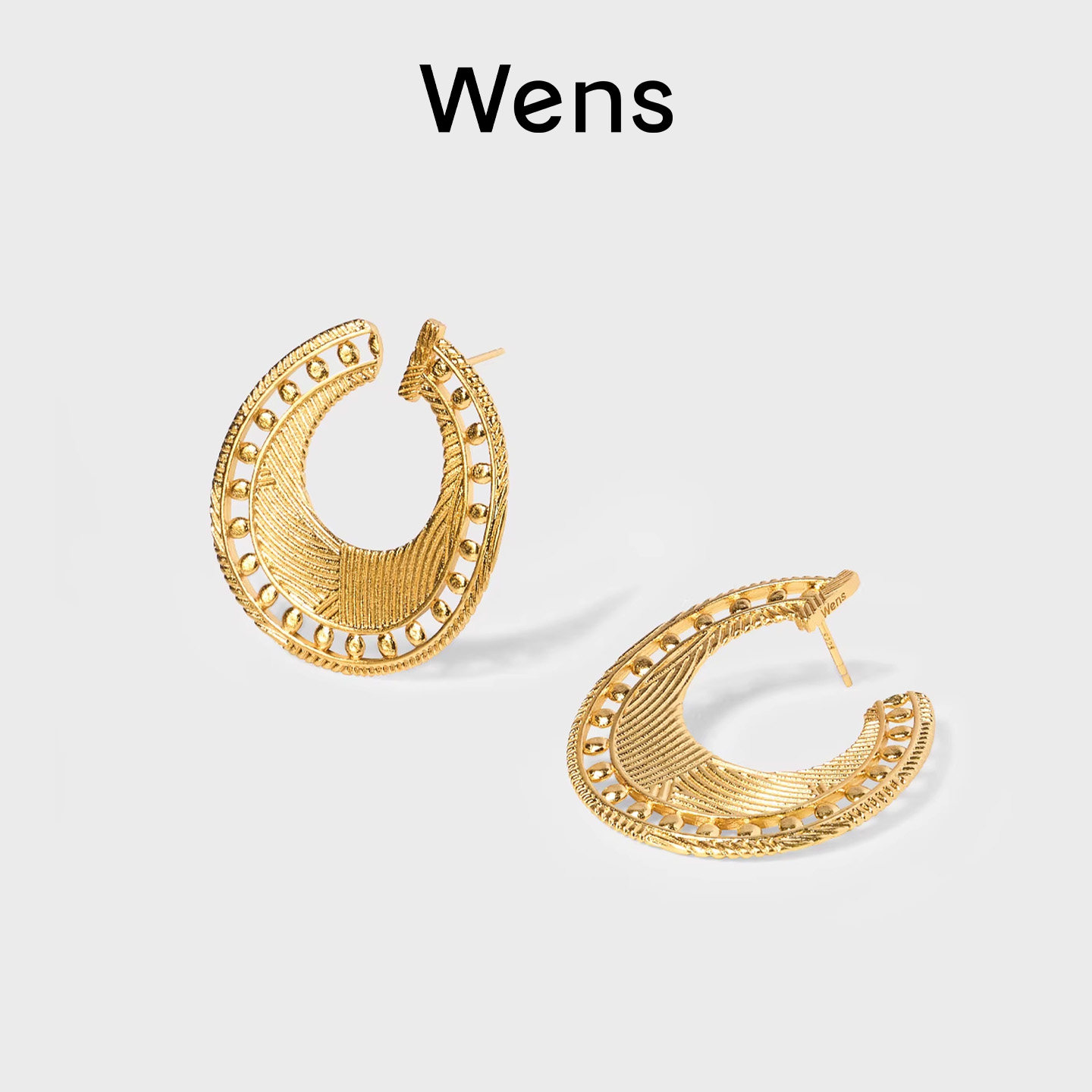 Wens编织系列镂空编织圈圈耳环耳饰女金银双色度假风送女友,饰品/流行首饰/时尚饰品新,耳环,淘宝优惠券,粉丝福利购,淘宝优惠卷