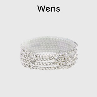 Wens浮光系列流苏链条拼接软戒指小众高级轻奢指环原创设计配饰