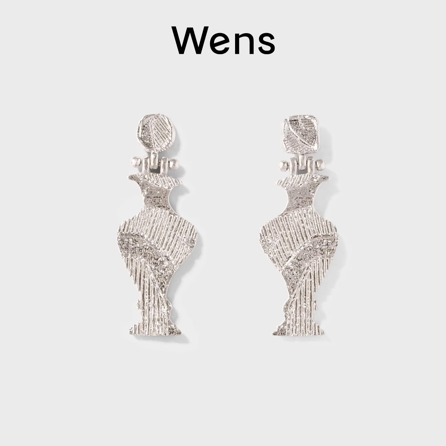 Wens「瓶」系列浮雕瓶耳环耳饰女复古金银双色生日礼物送女友,饰品/流行首饰/时尚饰品新,耳环,淘宝优惠券,粉丝福利购,淘宝优惠卷