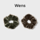 Wens丝绒仿珍珠镶边发圈深咖色绿色双色可选秋冬发饰