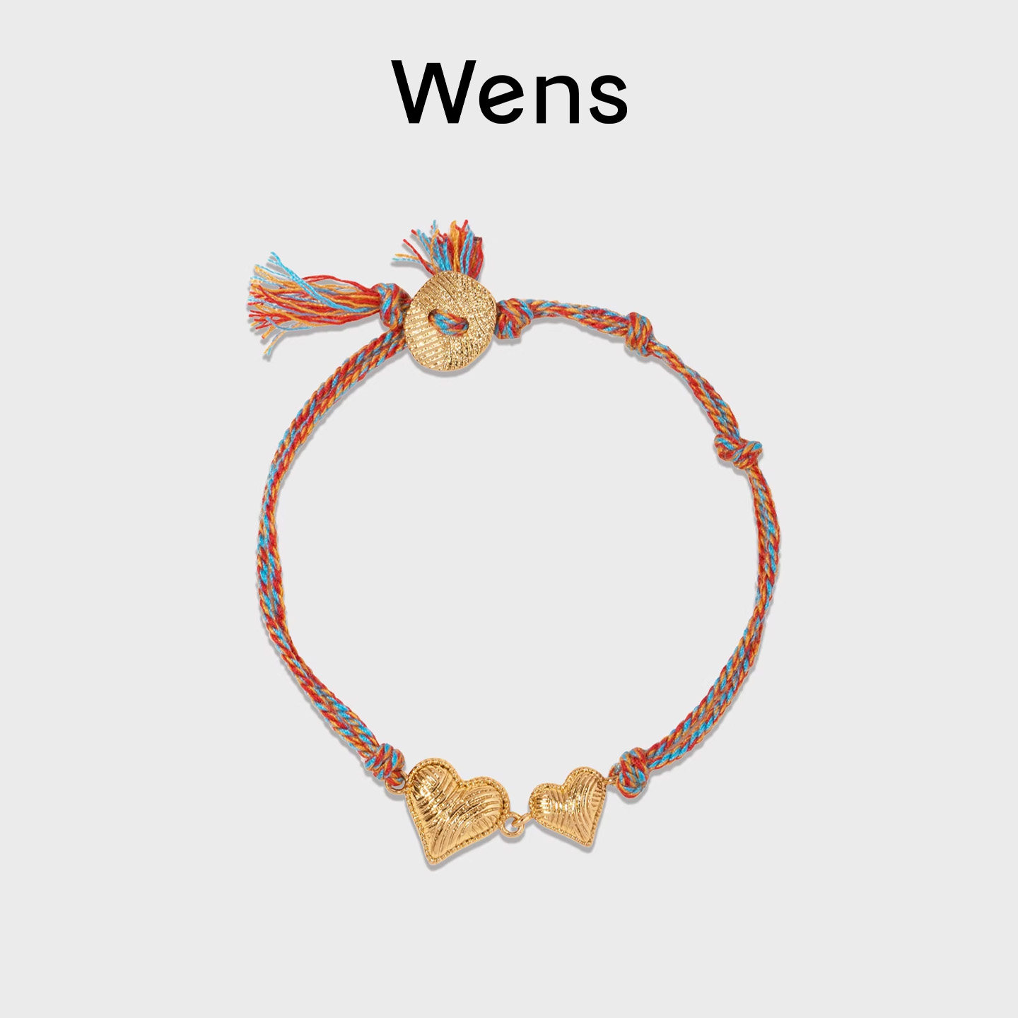 Wens「新年礼物」彩红绳爱心吊坠手链项链女可叠戴生日礼物送女友,饰品/流行首饰/时尚饰品新,手链,淘宝优惠券,粉丝福利购,淘宝优惠卷