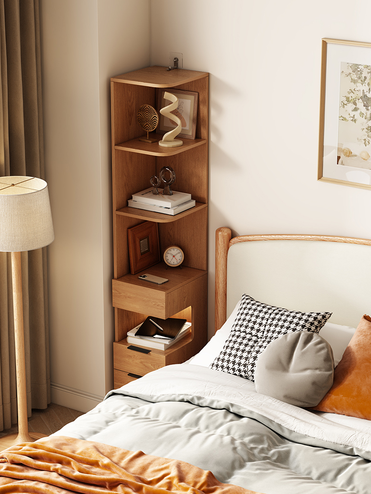新款实木床头柜迷你小型极窄床边柜超窄20公分30cm窄边夹缝置物架